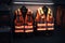 Reflective safety vests with multiple pockets for