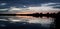 Reflective sunset on a prairie lake