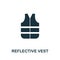 Reflective Vest  icon symbol. Creative sign from construction tools icons collection. Filled flat Reflective Vest icon for