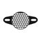 Reflector for cyclists. Icon for better visibility on the road.Cyclist outfit single icon in black style vector symbol