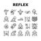 Reflex Of Human Neurology System Icons Set Vector