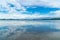 Reflex picture of sea and blue Sky at Mangrove forest in Kung Krabaen Bay Chathaburi Province, Thailand