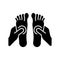 Reflexology black glyph icon