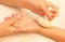 Reflexology Hand massage by ball herbal