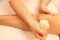 Reflexology knee massage by ball herbal