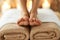 Reflexology treatments with hands and feet