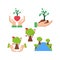 Reforestation Element Vector Flat Design