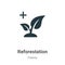 Reforestation vector icon on white background. Flat vector reforestation icon symbol sign from modern charity collection for