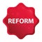 Reform misty rose red starburst sticker button