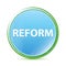 Reform natural aqua cyan blue round button