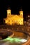 Reformed Great Church in night Debrecen, Hungary