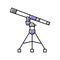 refractor planetarium color icon vector illustration