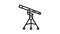 refractor planetarium line icon animation