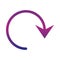 Refresh arrow indication cycle gradient style icon