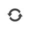 Refresh arrows vector icon