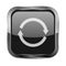 Refresh button. 3d black square icon