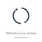 Refresh curve arrows icon vector. Trendy flat refresh curve arrows icon from ultimate glyphicons collection isolated on white