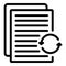 Refresh docs icon, outline style