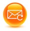 Refresh email icon glassy orange round button