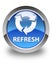 Refresh glossy blue round button