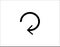 Refresh icon line sync symbol vector image