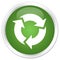 Refresh icon premium soft green round button