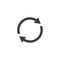 Refresh icon. Vector shape restart interface button. Element for design mobile app or website