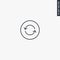 Refresh, repeat, linear style sign for mobile concept and web design