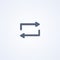 Refresh, repeat, vector best gray line icon