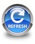 Refresh (rotate arrow icon) glossy blue round button