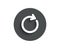 Refresh simple icon. Rotation arrow sign.