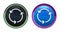 Refresh update icon artistic glassy round buton set illustration
