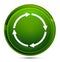 Refresh update icon glassy green round button illustration