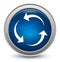 Refresh update icon starburst shiny blue round button illustration design concept