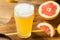 Refreshing Boozy Grapefruit Radler Shandy