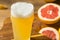 Refreshing Boozy Grapefruit Radler Shandy