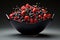 Refreshing Bowl various berries. Generate Ai