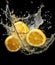 Refreshing Citrus Splash: A Slice of Lemon in a Water Oasis