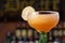 Refreshing cocktail margarita close up