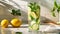 Refreshing Cucumber Lemon Mint Infused Water in Sunlit Kitchen