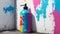 Refreshing Dog Shampoo A Vibrant Spray Art Tribute for National Dog Day.AI Generated