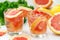 Refreshing drink, grapefruit cocktail