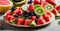 A refreshing fruit salad with watermelon, kiwi, and berries