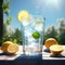 a refreshing glass of iced lemonade on a hot day trending on artstation sharp focus studio photo