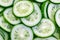Refreshing Green Delight of Fresh Sliced Cucumber.