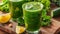 Refreshing green drink. Good eating habits concept
