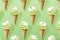 Refreshing Green ice cream pattern tasty. Generate Ai