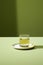 Refreshing Green Tea on Minimal Table Top AI Generated