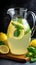 Refreshing Homemade Lemonade in a Pitcher, Cool and Zesty Quencher for Summer Days