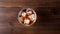 Refreshing Iced Tea On Vintage Wooden Table - Aerial View
